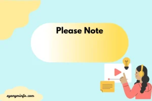 Please Note